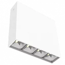 Светодиодный светильник VARTON DL-Box Reflect Multi 1x4 накладной 10 Вт 3000 К 150х40х150 мм RAL9003 белый муар 24°