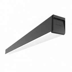 Светодиодный светильник "ВАРТОН" Q-80 подвесной/накладной 45Вт 1188х80х80мм 4000К IP40 с рассеивателем опал RAL9005 черный муар