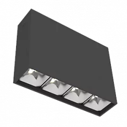Светодиодный светильник VARTON DL-Box Reflect Multi 1x4 накладной 10 Вт 4000 К 150х40х115 мм RAL9005 черный муар 35°x75°