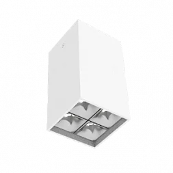 Светодиодный светильник VARTON DL-Box Reflect Multi 2x2 накладной 10 Вт 4000 К 80х80х150 мм RAL9003 белый муар 55°