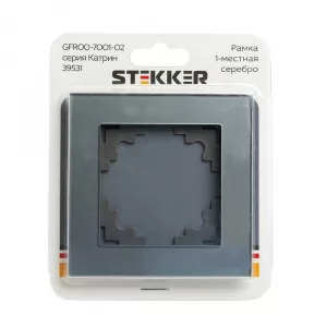 Рамка 1-местная, STEKKER, GFR00-7001-03 серия Катрин, серебро