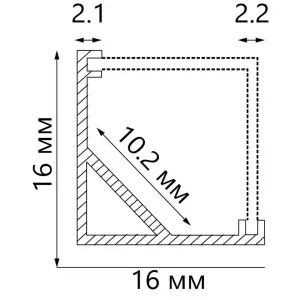 Профиль накладной для светодиодной ленты FERON CAB281