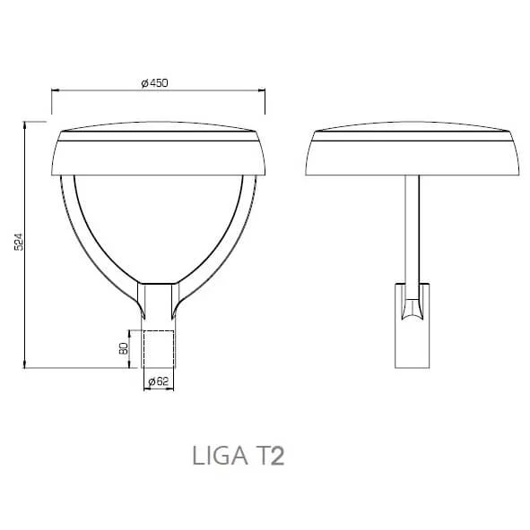 Светильник уличный светодиодный ЛИГА Т LIGA T1(T2) 112M AS