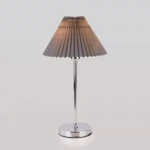 Настольная лампа с абажуром Eurosvet хром/графит 01132/1