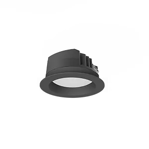 Светильник светодиодный "ВАРТОН" DL-PRO круглый встраиваемый 144*71мм 20W 3000K IP65 диаметр монтажного отверстия 125-135мм черный RAL9005 муар