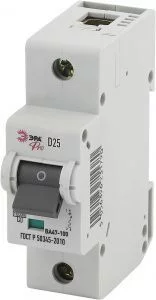 Автоматический выключатель ЭРА PRO NO-902-267 ВА47-100 1Р 25А кривая D 10кА