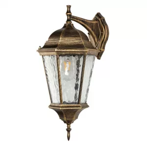 Уличный настенный светильник Arte Lamp GENOVA Черный||Золотистый A1204AL-1BN