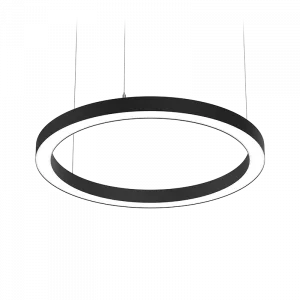Светодиодный светильник VARTON Enso подвесной 40 Вт 810х40 мм 4000 K с рассеивателем опал RAL9005 черный матовый