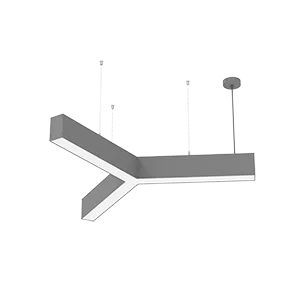 Светодиодный светильник VARTON X-line Y-образный 45 Вт 4000К 790x912х100 мм металлик с рассеивателем опал и торцевыми крышками (4 шт.)