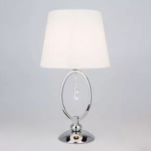 Настольная лампа с абажуром Eurosvet хром 01055/1