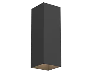 Светодиодный светильник"ВАРТОН" WL-Cube настенный 10W 3000K 80х80х230 мм угол 60° IP54 RAL9005 черный муар