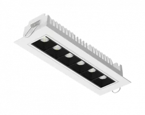 Светодиодный светильник"ВАРТОН" DL-STELLAR встраиваемый поворотный 199x62x45mm 15W 4000K 34° белый DALI