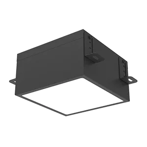 Светодиодный светильник VARTON DL-Grill для потолка Грильято 150х150 мм встраиваемый 18 Вт 3000 К 136х136х80 мм IP54 RAL9005 черный муар диммируемый по протоколу DALI