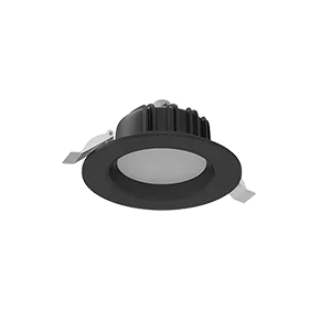 Cветильник светодиодный "ВАРТОН" Downlight круглый встраиваемый 120*65 мм 11W 3000K IP54 RAL9005 черный муар