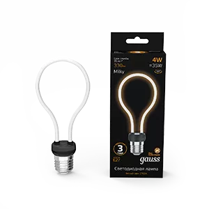 Лампа Gauss Filament Artline А72 4W 330lm 2700К Е27 milky LED 1/10/100