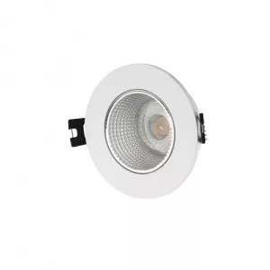 Встраиваемый светильник, IP 20, 10 Вт, GU5.3, LED, белый/хром, пластик