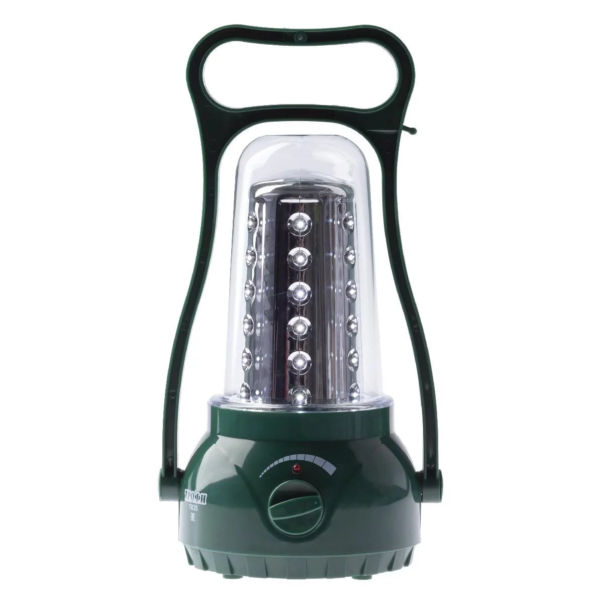 Фонарь кемпинговый светодиодный Трофи TK35 аккумуляторный с диммером яркий походный светильник зеленый
