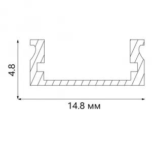 Профиль накладной для светодиодной ленты FERON CAB282
