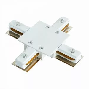 Коннектор X-образный для однофазного встраиваемого шинопровода ST-Luce Белый Однофазная трековая система ST013.549.00