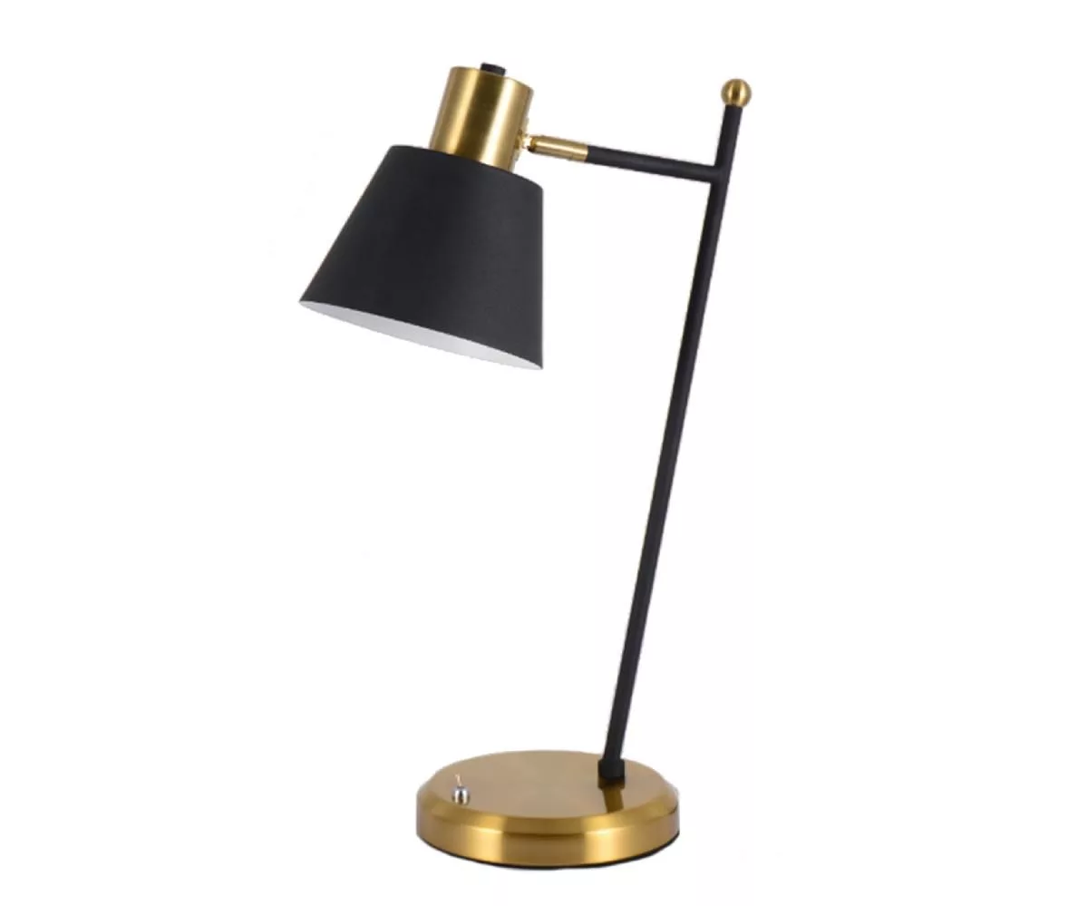 Настольная лампа Арден черная/медь 07023-1