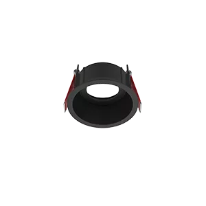 Рамка для модульного светильника "ВАРТОН" FLEX 50 03 круглая встраиваемая утопленная 85х65мм RAL9005 черный муар поворотная
