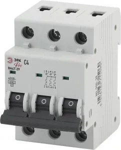 Автоматический выключатель ЭРА PRO NO-900-38 ВА47-29 3P 4А кривая C 4,5кА