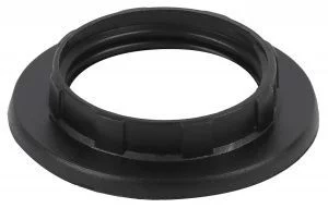Кольцо для патрона ЭРА E14 пластик, черное