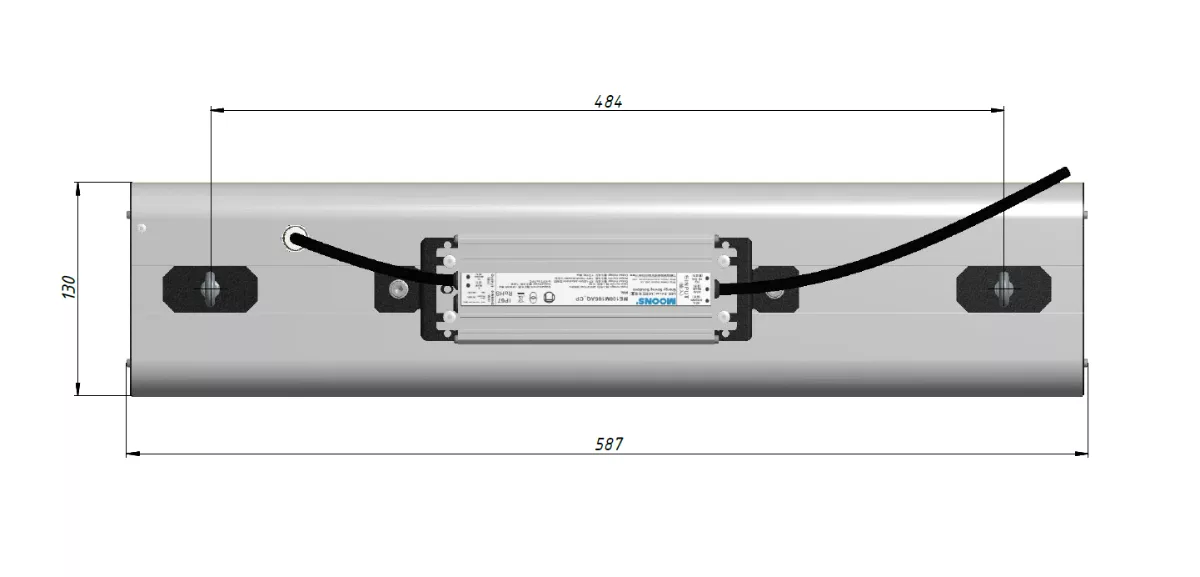 Промышленный светодиодный светильник LGT-Prom-Solar-100 - винт-петля