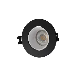 Встраиваемый светильник, IP 20, 10 Вт, GU5.3, LED, черный/белый, пластик