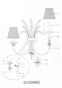 Настенный светильник MW-Light Букет 421020802