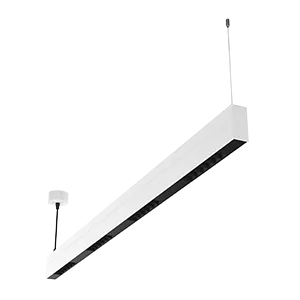 Светодиодный светильник"ВАРТОН" Stellar-Line Comfort Up n Down подвесной 1200х35х75 мм 56 ВТ 4000К RAL9010 белый матовый с линзами 50 градусов двойная засветка