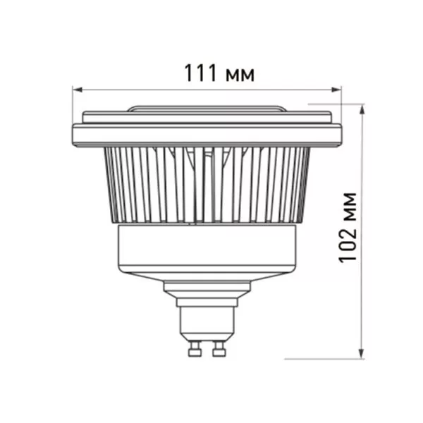Лампа AR111-FORT-GU10-15W-DIM Day4000 (Reflector, 24 deg, 230V)