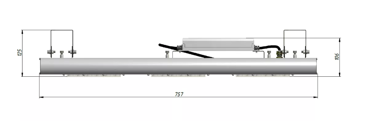 Промышленный светодиодный светильник LGT-Prom-Solar-150 - поворотная скоба