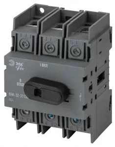 Выключатель-разъединитель ВНК-32-31130 ЭРА PRO mvr20-3-080E 3П 80А с установленной фронтальной рукояткой управления