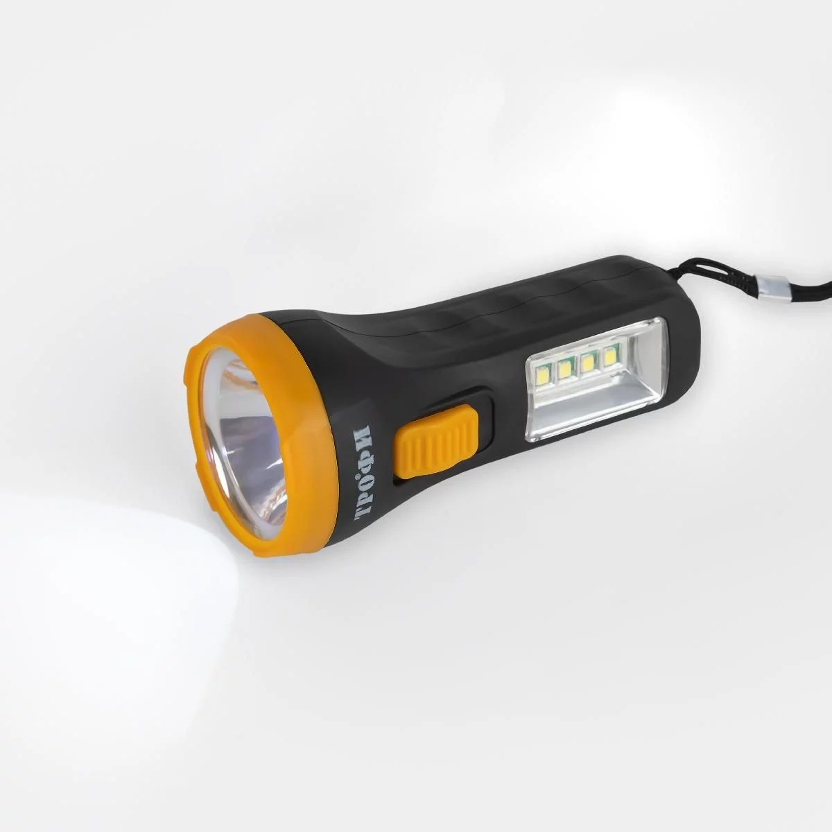 Светодиодный фонарь Трофи UB-101 универсальный на батарейках 1Вт 1 SMD+4 LED 1хAA