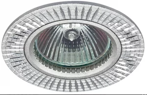 Встраиваемый светильник алюминиевый ЭРА  KL32 AL/SL/1 MR16 12V 50W серебро