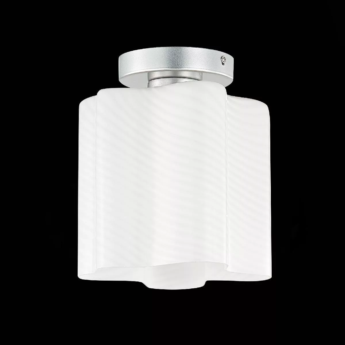 Светильник потолочный ST-Luce Серебристый/Белый с полосками E27 1*60W ONDE SL117.502.01