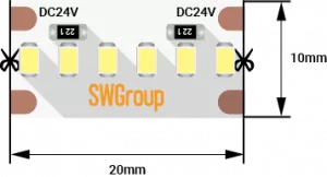 Лента светодиодная  2A300 SWG 2A300-24-19.2-WW (SWG2A300-24-19.2-WW)