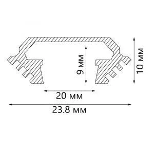 Профиль накладной для светодиодной ленты FERON CAB272
