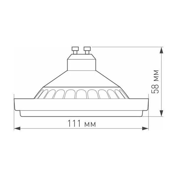 Лампа AR111-UNIT-GU10-15W-DIM Day4000 (WH, 120 deg, 230V)