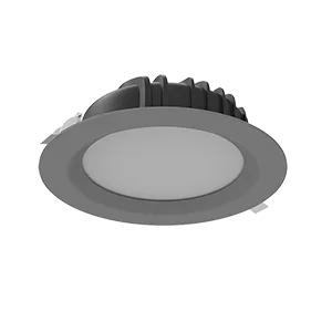 Светильник светодиодный "ВАРТОН" Downlight круглый встраиваемый 230*81 мм 40W 3000K IP54 RAL7045 серый муар