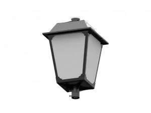 Светильник ландшафтный торшерного типа/ светильник-столбик/ световая тумба CLASSIC LED 35W OPL 827 RAL9005 1652000050