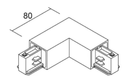 Соединитель угловой квадратный с блоком питания внутренний Deko-Light 555680