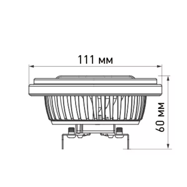 Лампа AR111-FORT-G53-12W-DIM Day4000 (Reflector, 24 deg, драйвер 350mA)