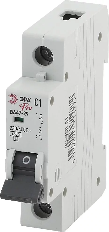 Автоматический выключатель ЭРА PRO NO-900-01 ВА47-29 1P 1А кривая C 4,5кА
