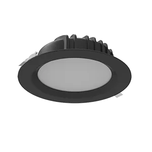 Светильник светодиодный "ВАРТОН" Downlight круглый встраиваемый 230*81 мм 40W 4000K IP54 RAL9005 черный муар