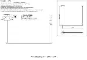 Светильник подвесной Crystal Lux CLT 035C L1200 GO