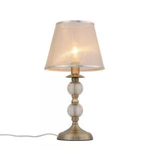 Прикроватная лампа Бронза, Прозрачный/Бежевый, Бронза E14 1*40W GRAZIA SL185.304.01