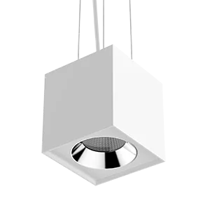 Светильник LED "ВАРТОН" DL-02 Cube подвесной 150*160 36W 3000K 35° RAL9010 белый матовый диммируемый по протоколу DALI