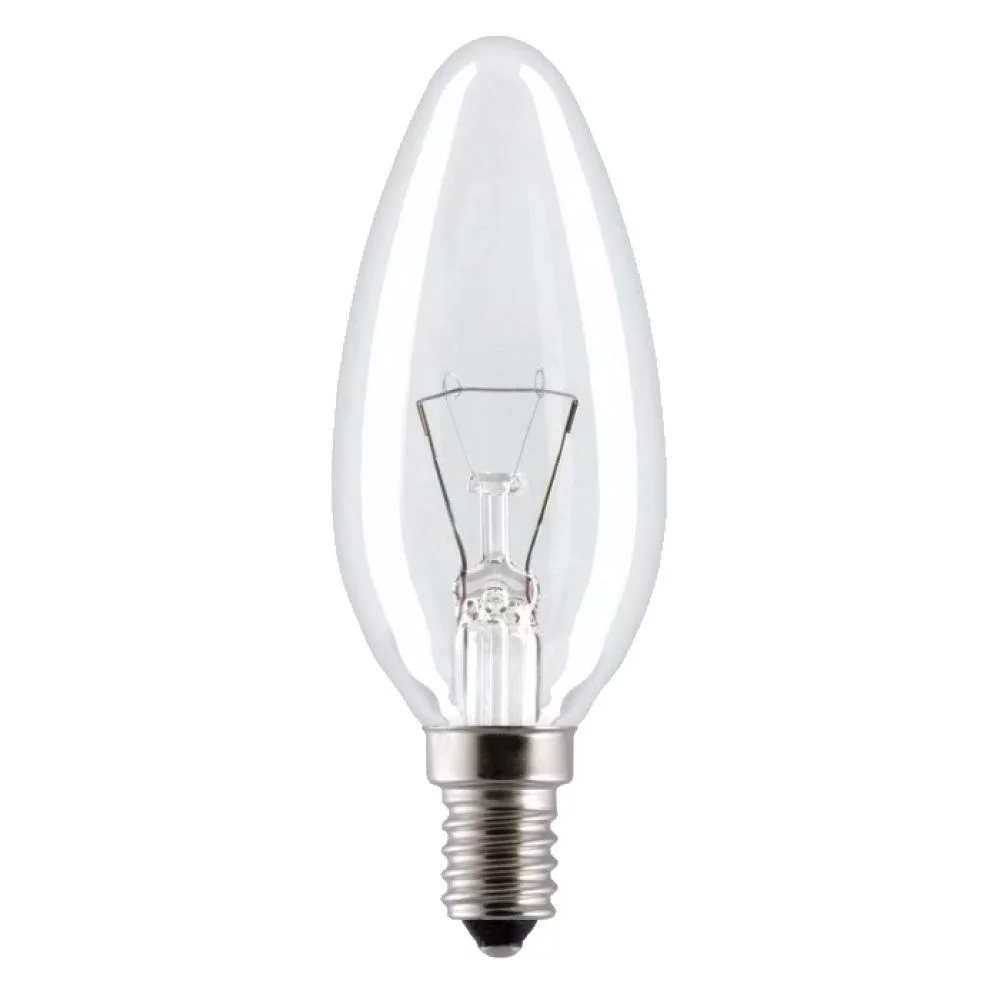 Лампочка Osram B35 60Вт Е14 / E14 230В свечка прозрачная